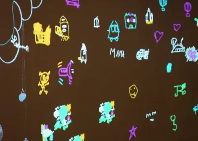 projection de dessin a vaulx en velin vue de pret