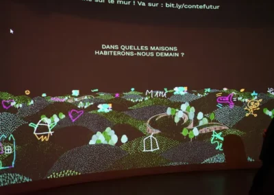 projection de dessin a vaulx en velin sur l'habitat du futur
